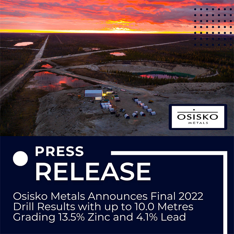 Osisko Metals - January 12, 2022 Press Release